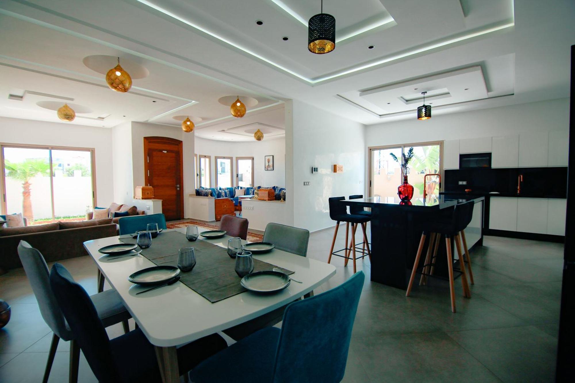 Villa Moderne A 5 Min De La Plage Avec Jardin Et 3 Salons Эс-Сувейра Экстерьер фото